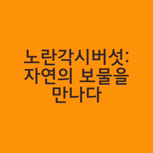 노란각시버섯: 자연의 보물을 만나다